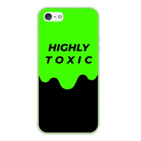 Чехол для iPhone 5/5S матовый с принтом HIGHLY toxic 0.2 в Тюмени, Силикон | Область печати: задняя сторона чехла, без боковых панелей | Тематика изображения на принте: 