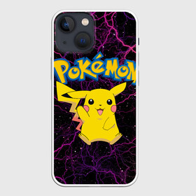 Чехол для iPhone 13 mini с принтом Цветные молнии Пикачу в Тюмени,  |  | anime | pikachu | pokemon | pokemon logo | аниме | анимэ | пика | пикачу | покемон | покемон постер | эш и пикачу | эш кетчум | япония | японский