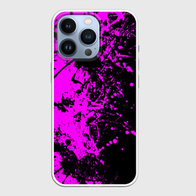 Чехол для iPhone 13 Pro с принтом Чёрная магия в Тюмени,  |  | paint | paints | брызги | брызги краски | брызги красок | краска | краски | пятна краски | разводы | разводы краски | смешивание красок | фиолетово черный | фон | цвета
