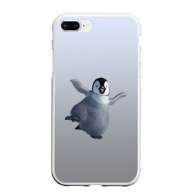 Чехол для iPhone 7Plus/8 Plus матовый с принтом мультяшный пингвин в Тюмени, Силикон | Область печати: задняя сторона чехла, без боковых панелей | герой | зимняя птица | лед | миленький | мультяшный | неуклюжий | персонаж | пингвин | пингвинчик | смешной