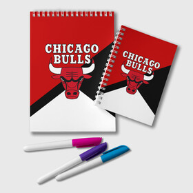 Блокнот с принтом CHICAGO BULLS в Тюмени, 100% бумага | 48 листов, плотность листов — 60 г/м2, плотность картонной обложки — 250 г/м2. Листы скреплены удобной пружинной спиралью. Цвет линий — светло-серый
 | bulls | chicago | chicago bulls | nba | red bulls | usa | америка | быки | нба | сша | чикаго буллс