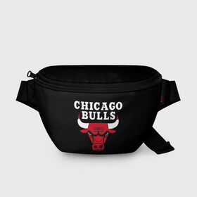 Поясная сумка 3D с принтом CHICAGO BULLS в Тюмени, 100% полиэстер | плотная ткань, ремень с регулируемой длиной, внутри несколько карманов для мелочей, основное отделение и карман с обратной стороны сумки застегиваются на молнию | bulls | chicago | chicago bulls | nba | red bulls | usa | америка | быки | нба | сша | чикаго буллс