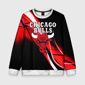 Детский свитшот 3D с принтом CHICAGO BULLS | ЧИКАГО БУЛЛС в Тюмени, 100% полиэстер | свободная посадка, прямой крой, мягкая тканевая резинка на рукавах и понизу свитшота | 23 | bulls | chicago bulls | jordan | logo | michael jordan | nba | paris saint germain | psg | red | sport | быки | джордан | лого | майкл джордан | псж | спорт | чикаго буллс