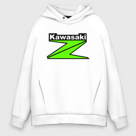 Мужское худи Oversize хлопок с принтом KAWASAKI (Z) в Тюмени, френч-терри — 70% хлопок, 30% полиэстер. Мягкий теплый начес внутри —100% хлопок | боковые карманы, эластичные манжеты и нижняя кромка, капюшон на магнитной кнопке | bike | kawasaki | moto | motocycle | ninja | sportmotorcycle | zzr | кавасаки | кавасаки ниндзя | мото | мотоспорт | ниндзя