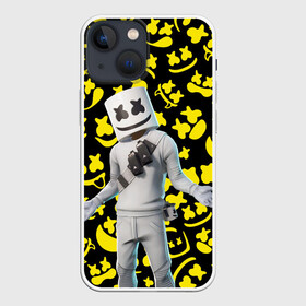 Чехол для iPhone 13 mini с принтом FORTNITE x MARSHMELLO в Тюмени,  |  | deadmau5 | fortnite | fortnite 2 | fortnite x маршмелло | ikonik | marshmello | ninja | ninja streamer | raven | travis scott | ворон | иконик | ниндзя | пили | рейвен | трэвис скотт | фортнайт