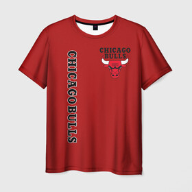 Мужская футболка 3D с принтом CHICAGO BULLS | ЧИКАГО БУЛЛС в Тюмени, 100% полиэфир | прямой крой, круглый вырез горловины, длина до линии бедер | bulls | chicago | chicago bulls | nba | red bulls | usa | америка | быки | нба | сша | чикаго буллс