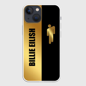 Чехол для iPhone 13 mini с принтом Billie Eilish Gold в Тюмени,  |  | billie eilish | billie eilish gold | bud guy | gold блонш | logo | айлиш | айлишь | билли | билли айлиш | блонч | блонш | золотой | золотой логотип | лого | логотип билли айлиш | человечек