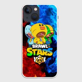 Чехол для iPhone 13 mini с принтом BRAWL STARS LEON TRIO в Тюмени,  |  | bibi | brawl stars | coach mike | crow | gale | leon | leon shark | max | mecha crow | mortis | mr.p | phoenix | sally leon | sandy | spike | sprout | tara | unicorn | virus 8 bit | werewolf | ворон | оборотень