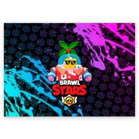 Поздравительная открытка с принтом BRAWL STARS (NEW SPROUT) [9] в Тюмени, 100% бумага | плотность бумаги 280 г/м2, матовая, на обратной стороне линовка и место для марки
 | 8 bit | android | brawl | brawl stars | clash | clash royale | game | leon | royale | sprout | stars | андроид | игра | кольт | леон | мобильные игры | спраут