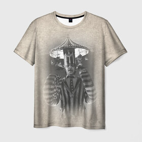 Мужская футболка 3D с принтом Beetlejuice в Тюмени, 100% полиэфир | прямой крой, круглый вырез горловины, длина до линии бедер | beetlejuice | vdpartat | битлджус | майкл китон | ужасы