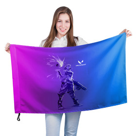 Флаг 3D с принтом Valorant в Тюмени, 100% полиэстер | плотность ткани — 95 г/м2, размер — 67 х 109 см. Принт наносится с одной стороны | raze | riot games | valorant | валорант | рейз