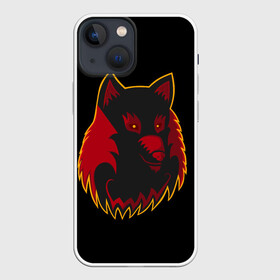 Чехол для iPhone 13 mini с принтом Wolf Logo в Тюмени,  |  | animal | beast. | dog | logo | wolf | woof | волк | животные | зверь | лого | логотип | собака | хищник