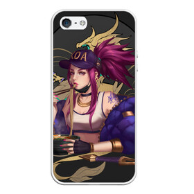 Чехол для iPhone 5/5S матовый с принтом League of legends KDA в Тюмени, Силикон | Область печати: задняя сторона чехла, без боковых панелей | art | dota | dota 2 | fan | game | hero | league | league of legends | legends | lol | moba | mobile legend | riot game | герои | детские | дота | женские | игра | моба | мужские