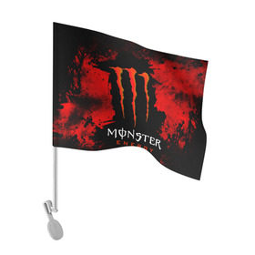 Флаг для автомобиля с принтом MONSTER ENERGY (Z) в Тюмени, 100% полиэстер | Размер: 30*21 см | black monster | bmx | claw | cybersport | energy | monster | monster energy | moto | motocross | race | sport | киберспорт | когти | монстер энерджи | монстр | мото | мотокросс | ралли | скейтбординг | спорт | энергия