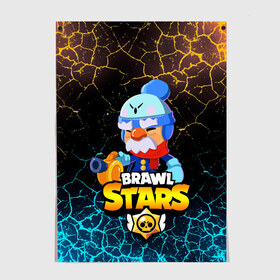 Постер с принтом BRAWL STARS GALE. в Тюмени, 100% бумага
 | бумага, плотность 150 мг. Матовая, но за счет высокого коэффициента гладкости имеет небольшой блеск и дает на свету блики, но в отличии от глянцевой бумаги не покрыта лаком | 8 bit | brawl stars | crow | gale | leon | leon shark | max | mecha | mecha crow | mr.p | sally leon | shark | tara | virus 8 bit | werewolf leon | акула | берли | бравл старс | ворон | макс | оборотень