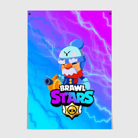 Постер с принтом BRAWL STARS GALE. в Тюмени, 100% бумага
 | бумага, плотность 150 мг. Матовая, но за счет высокого коэффициента гладкости имеет небольшой блеск и дает на свету блики, но в отличии от глянцевой бумаги не покрыта лаком | 8 bit | brawl stars | crow | gale | leon | leon shark | max | mecha | mecha crow | mr.p | sally leon | shark | tara | virus 8 bit | werewolf leon | акула | берли | бравл старс | ворон | макс | оборотень