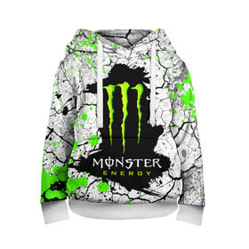 Детская толстовка 3D с принтом MONSTER ENERGY (Z) в Тюмени, 100% полиэстер | двухслойный капюшон со шнурком для регулировки, мягкие манжеты на рукавах и по низу толстовки, спереди карман-кенгуру с мягким внутренним слоем | Тематика изображения на принте: black monster | bmx | claw | cybersport | energy | monster | monster energy | moto | motocross | race | sport | киберспорт | когти | монстер энерджи | монстр | мото | мотокросс | ралли | скейтбординг | спорт | то | энергия