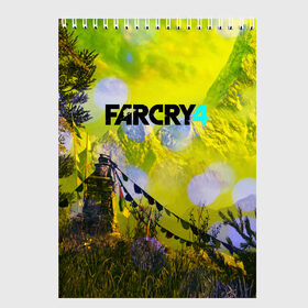 Скетчбук с принтом FARCRY4 в Тюмени, 100% бумага
 | 48 листов, плотность листов — 100 г/м2, плотность картонной обложки — 250 г/м2. Листы скреплены сверху удобной пружинной спиралью | far cry | farcry | game | ubisof | выживание | джунгли | игры | остров | фар край