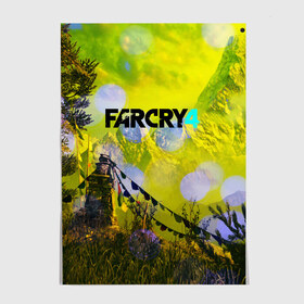 Постер с принтом FARCRY4 в Тюмени, 100% бумага
 | бумага, плотность 150 мг. Матовая, но за счет высокого коэффициента гладкости имеет небольшой блеск и дает на свету блики, но в отличии от глянцевой бумаги не покрыта лаком | Тематика изображения на принте: far cry | farcry | game | ubisof | выживание | джунгли | игры | остров | фар край