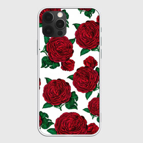 Чехол для iPhone 12 Pro Max с принтом Винтажные розы в Тюмени, Силикон |  | flowers | pattern | алые | бутоны | винный | винтаж | винтажные | готика | готический | девушкам | женщинам | красныерозы | лепестки | лето | листья | любовь | нежность | паттерн | подарок | праздник | природа