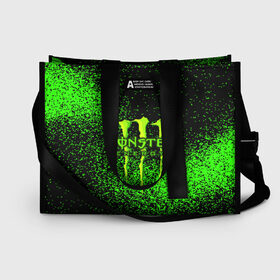 Сумка-шоппер 3D с принтом MONSTER ENERGY в Тюмени, 100% полиэстер | застегивается на металлическую кнопку; внутренний карман застегивается на молнию. Стенки укреплены специальным мягким материалом, чтобы защитить содержимое от несильных ударов
 | energy | honda | mercedes | monster energy | porsche | racing | sport | toyota | автомобил | автомобильные | марка | машины | митсубиси | монстр | монстр энерджи | порше | спорт | тесла | тойота | хонда