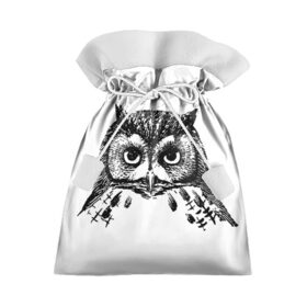 Подарочный 3D мешок с принтом Сова в Тюмени, 100% полиэстер | Размер: 29*39 см | голова | детские | звери | картинки | лето | милый | мультфильмы | прикольные | птица | сова