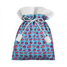 Подарочный 3D мешок с принтом Губы. Поп-арт в Тюмени, 100% полиэстер | Размер: 29*39 см | kiss me | pattern | pop art | губы | много губ | паттерн | поп арт | тайлинг | текстуры | фоны