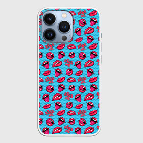 Чехол для iPhone 13 Pro с принтом Губы. Поп арт в Тюмени,  |  | kiss me | pattern | pop art | губы | много губ | паттерн | поп арт | тайлинг | текстуры | фоны