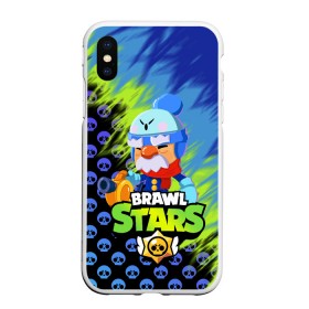 Чехол для iPhone XS Max матовый с принтом BRAWL STARS GALE. в Тюмени, Силикон | Область печати: задняя сторона чехла, без боковых панелей | 8 bit | brawl stars | crow | gale | leon | leon shark | max | mecha | mecha crow | mr.p | sally leon | shark | tara | virus 8 bit | werewolf leon | акула | берли | бравл старс | ворон | макс | оборотень