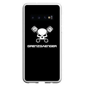 Чехол для Samsung Galaxy S10 с принтом Grenzgaenger в Тюмени, Силикон | Область печати: задняя сторона чехла, без боковых панелей | Тематика изображения на принте: grenzgaenger | авто | байк | байкер | гонки | гонщик | двигатель | механик | мото | поршень | череп