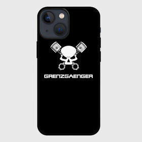 Чехол для iPhone 13 mini с принтом Grenzgaenger в Тюмени,  |  | grenzgaenger | авто | байк | байкер | гонки | гонщик | двигатель | механик | мото | поршень | череп