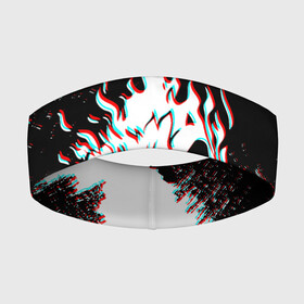 Повязка на голову 3D с принтом CYBERPUNK 2077 SAMURAI GLITCH в Тюмени,  |  | cd project red | cyberpunk 2077 | demon | keanu reeves | samurai | smile | демон | киану ривз | киберпанк 2077 | самураи | смайл