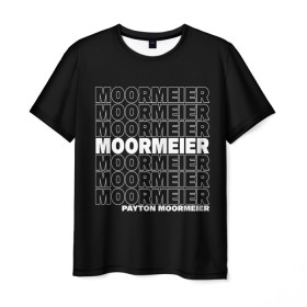 Мужская футболка 3D с принтом PAYTON MOORMEIER - ТИКТОК в Тюмени, 100% полиэфир | прямой крой, круглый вырез горловины, длина до линии бедер | 