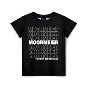 Детская футболка 3D с принтом PAYTON MOORMEIER - ТИКТОК в Тюмени, 100% гипоаллергенный полиэфир | прямой крой, круглый вырез горловины, длина до линии бедер, чуть спущенное плечо, ткань немного тянется | 