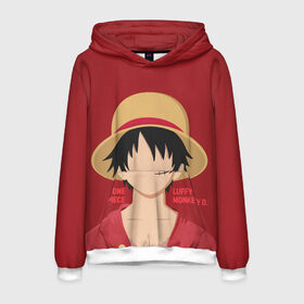 Мужская толстовка 3D с принтом Luffy в Тюмени, 100% полиэстер | двухслойный капюшон со шнурком для регулировки, мягкие манжеты на рукавах и по низу толстовки, спереди карман-кенгуру с мягким внутренним слоем. | monkey d. luffy | nami | one piece | аниме | большой куш | луффи | манки де луффи | нами | пиратская | пираты | тони | череп | чоппер | шляпа