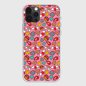 Чехол для iPhone 12 Pro Max с принтом Губы Смайлы Любовь в Тюмени, Силикон |  | Тематика изображения на принте: kiss me | pattern | pop art | губы | любовь | паттерн | поп арт | смайлы | тайлинг | текстуры | фоны