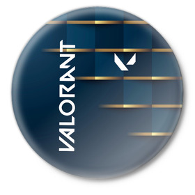 Значок с принтом Valorant в Тюмени,  металл | круглая форма, металлическая застежка в виде булавки | brimstone | coba | csgo | cypher | jett | phoenix | riot games | sage | valorant | viper | валарант | валорант | кс
