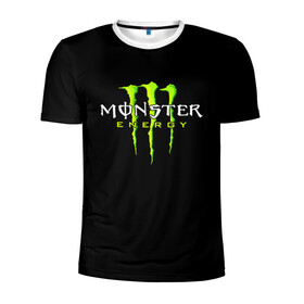 Мужская футболка 3D спортивная с принтом MONSTER ENERGY в Тюмени, 100% полиэстер с улучшенными характеристиками | приталенный силуэт, круглая горловина, широкие плечи, сужается к линии бедра | Тематика изображения на принте: black monster | bmx | claw | cybersport | energy | monster | monster energy | moto | motocross | race | sport | киберспорт | когти | монстер энерджи | монстр | мото | мотокросс | ралли | скейтбординг | спорт | энергия