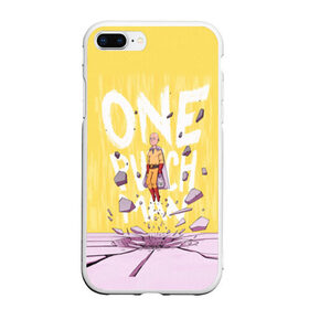 Чехол для iPhone 7Plus/8 Plus матовый с принтом One Punch Man в Тюмени, Силикон | Область печати: задняя сторона чехла, без боковых панелей | one punch man | saitama | ванпанчмен | герои | люди | персонажи | сайтама