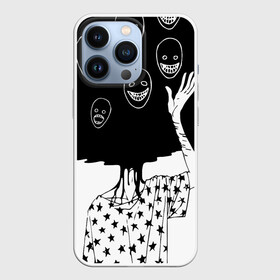 Чехол для iPhone 13 Pro с принтом Многоликий | Multi face (Z) в Тюмени,  |  | head | human | monster | взрыв башки | голова | головы | звезды | кукловод | лицемер | марионетка | маска | маски | многоликий | многоликость | монстр | хоррор | чб | человечек | чудовище
