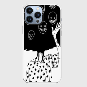 Чехол для iPhone 13 Pro Max с принтом Многоликий | Multi face (Z) в Тюмени,  |  | head | human | monster | взрыв башки | голова | головы | звезды | кукловод | лицемер | марионетка | маска | маски | многоликий | многоликость | монстр | хоррор | чб | человечек | чудовище