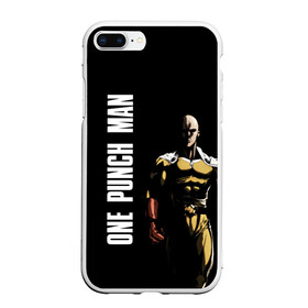 Чехол для iPhone 7Plus/8 Plus матовый с принтом One Punch Man в Тюмени, Силикон | Область печати: задняя сторона чехла, без боковых панелей | one punch man | saitama | ванпанчмен | герои | люди | персонажи | сайтама