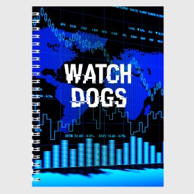 Тетрадь с принтом Watch Dogs в Тюмени, 100% бумага | 48 листов, плотность листов — 60 г/м2, плотность картонной обложки — 250 г/м2. Листы скреплены сбоку удобной пружинной спиралью. Уголки страниц и обложки скругленные. Цвет линий — светло-серый
 | ded sec | game | name | ubisoft | watch dogs | watch dogs 2 | watch dogs legion | город | девушка | дрон | игры | имена | компьютеры | пистолет | телефон | технологии | хакер | юби