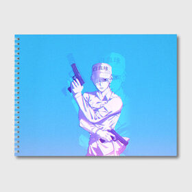 Альбом для рисования с принтом Клетки за работой в Тюмени, 100% бумага
 | матовая бумага, плотность 200 мг. | anime | cells at work | hataraku saibo | аниме | клетки за работой
