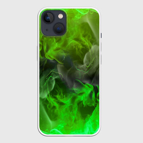 Чехол для iPhone 13 с принтом ЗЕЛЁНЫЙ ОГОНЬ в Тюмени,  |  | bright | fire | flame | heat | light | wildfire | искры | огненный | огонь | пламя | пожар