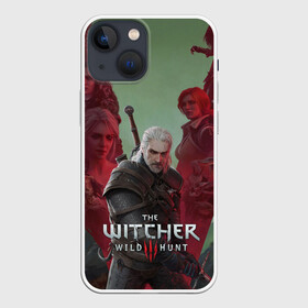 Чехол для iPhone 13 mini с принтом The Witcher 5 летие в Тюмени,  |  | blood and wine | cd project red | games | geralt | hearts of stone | the witcher | wild hunt | ведьмак | геральт | дикая охота | игры | йеннифер | каменные сердца | кровь и вино | трисс | цири