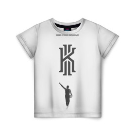 Детская футболка 3D с принтом Кайри ирвинг в Тюмени, 100% гипоаллергенный полиэфир | прямой крой, круглый вырез горловины, длина до линии бедер, чуть спущенное плечо, ткань немного тянется | irving | kyrie irving | nba | баскетбол | ирвинг | кайри ирвинг