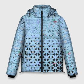 Мужская зимняя куртка 3D с принтом Математика в Тюмени, верх — 100% полиэстер; подкладка — 100% полиэстер; утеплитель — 100% полиэстер | длина ниже бедра, свободный силуэт Оверсайз. Есть воротник-стойка, отстегивающийся капюшон и ветрозащитная планка. 

Боковые карманы с листочкой на кнопках и внутренний карман на молнии. | графики | математика | студенты | теоремы | формулы