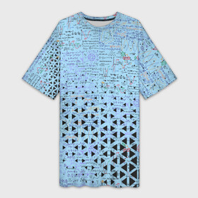 Платье-футболка 3D с принтом Математика в Тюмени,  |  | графики | математика | студенты | теоремы | формулы