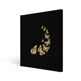 Холст квадратный с принтом Golden Butterfly in Space в Тюмени, 100% ПВХ |  | black | summer | wings | ангел | бабочка | бабочки | блестки | блестящий | девушке | желтые | животные | звезды | звери | золото | золотые | космос | крылья | летать | летний | лето | мотылек | насекомое | ночные